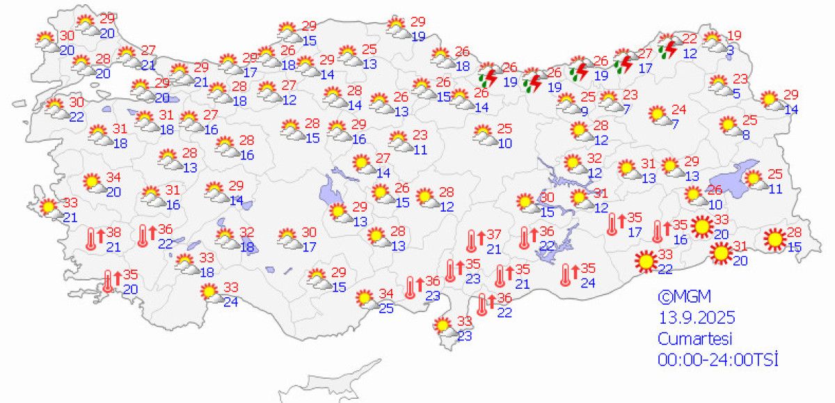Doğu Karadeniz ve Trakya'da Yağış Sınırlı, Sıcak Günler Devam Ediyor