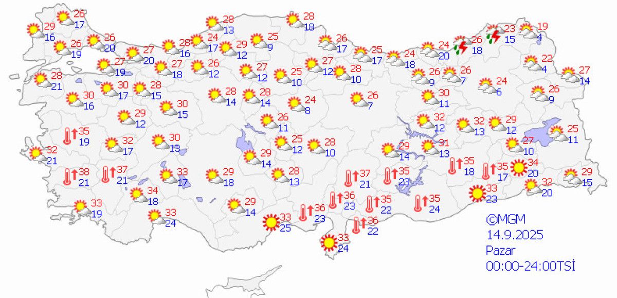 Doğu Karadeniz ve Trakya'da Yağış Sınırlı, Sıcak Günler Devam Ediyor