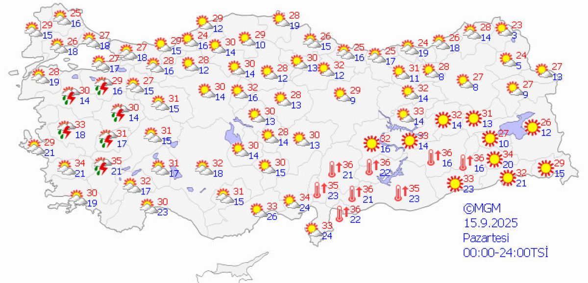 Doğu Karadeniz ve Trakya'da Yağış Sınırlı, Sıcak Günler Devam Ediyor
