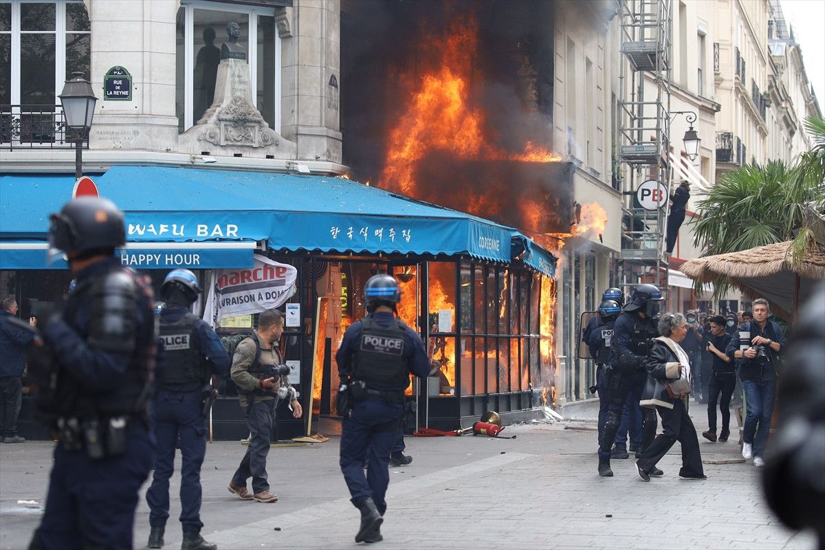 Fransa'da Macron Karşıtı Gösteriler: Şiddet ve Gözaltılar