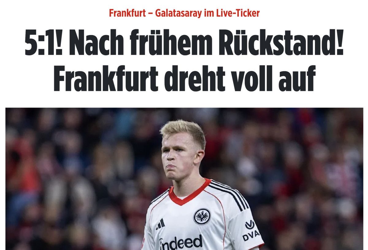 Galatasaray’ın Şampiyonlar Ligi Macerasında Frankfurt’a Karşı Başarısız Yarı, Avrupa Basınında Yankılar