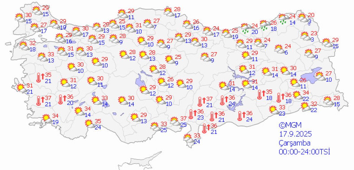 Türkiye'de Yeni Yağışlı Sistem: Kuzey ve Doğu Kesimlerde Yağışlar ve Düşen Sıcaklıklar