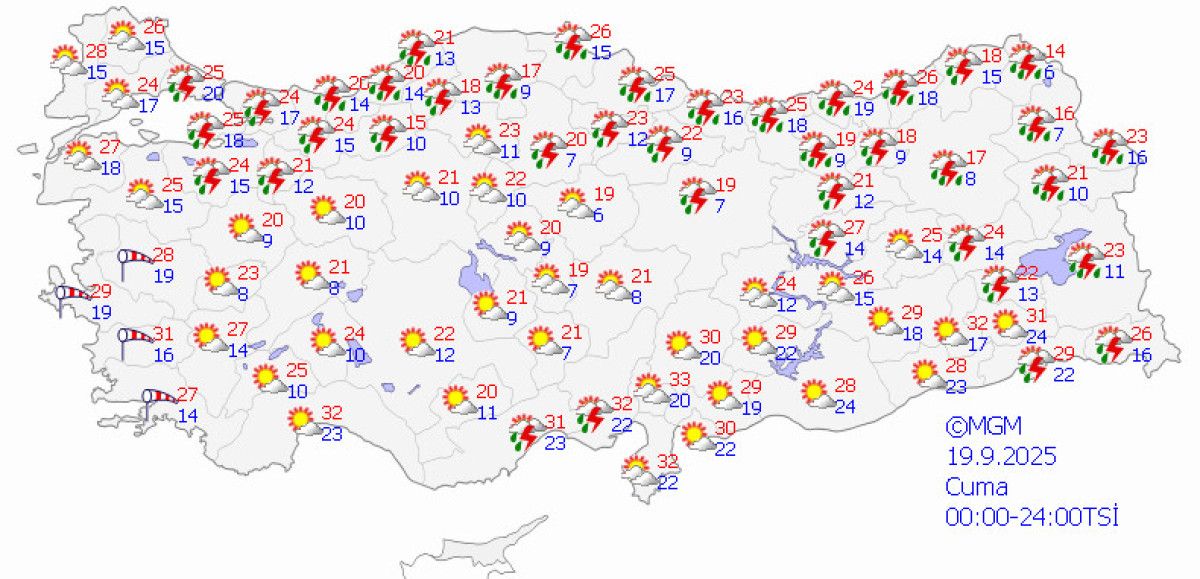 Türkiye'de Yeni Yağışlı Sistem: Kuzey ve Doğu Kesimlerde Yağışlar ve Düşen Sıcaklıklar
